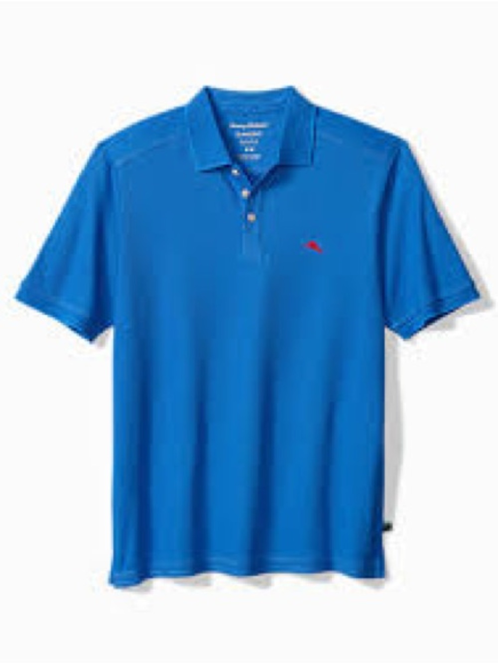 Tommy Bahama Teal-Blue Polo with Small Red Marlin Logo